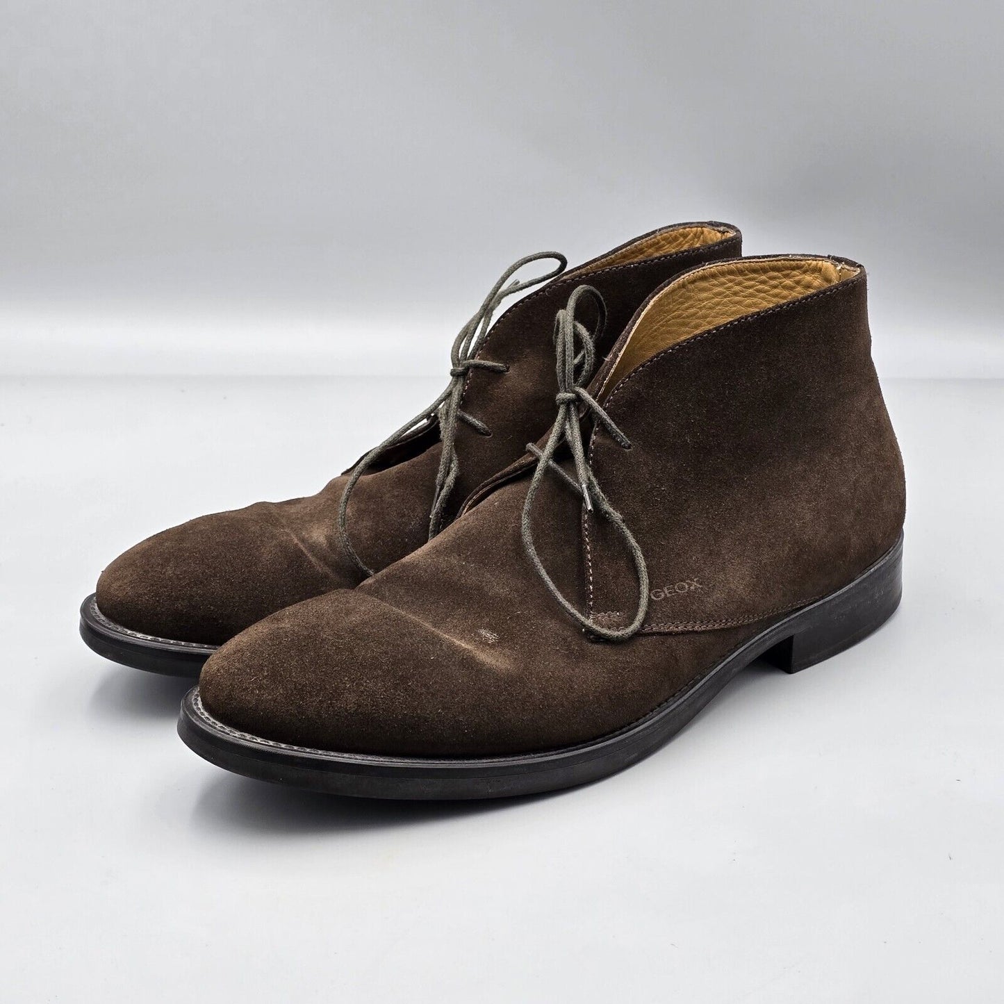Geox Men's Size 45 EU 12 US VGC Brown Suede Leather Chukka Ankle Boots Shoes