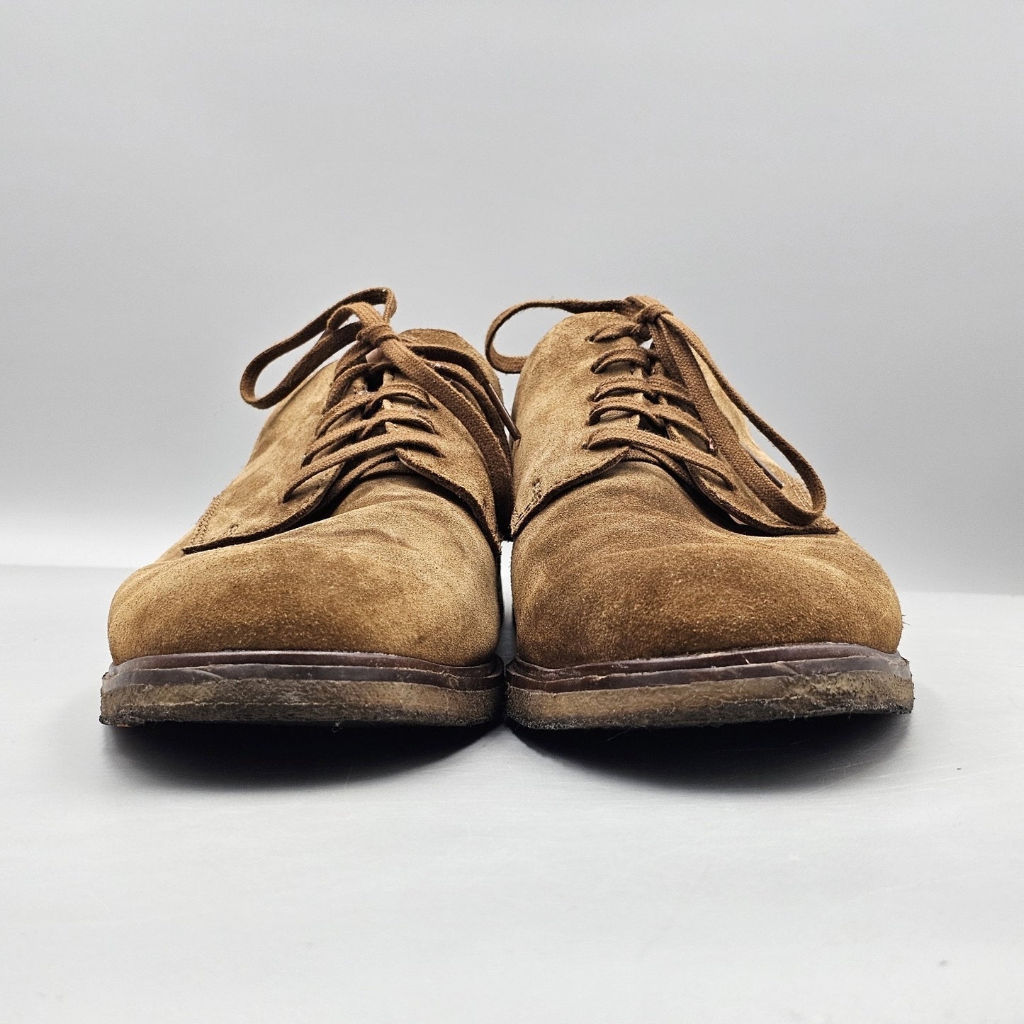 Clarks Men's Size 13 M Tan Suede Crepe Sole Casual Dress Oxfords READ