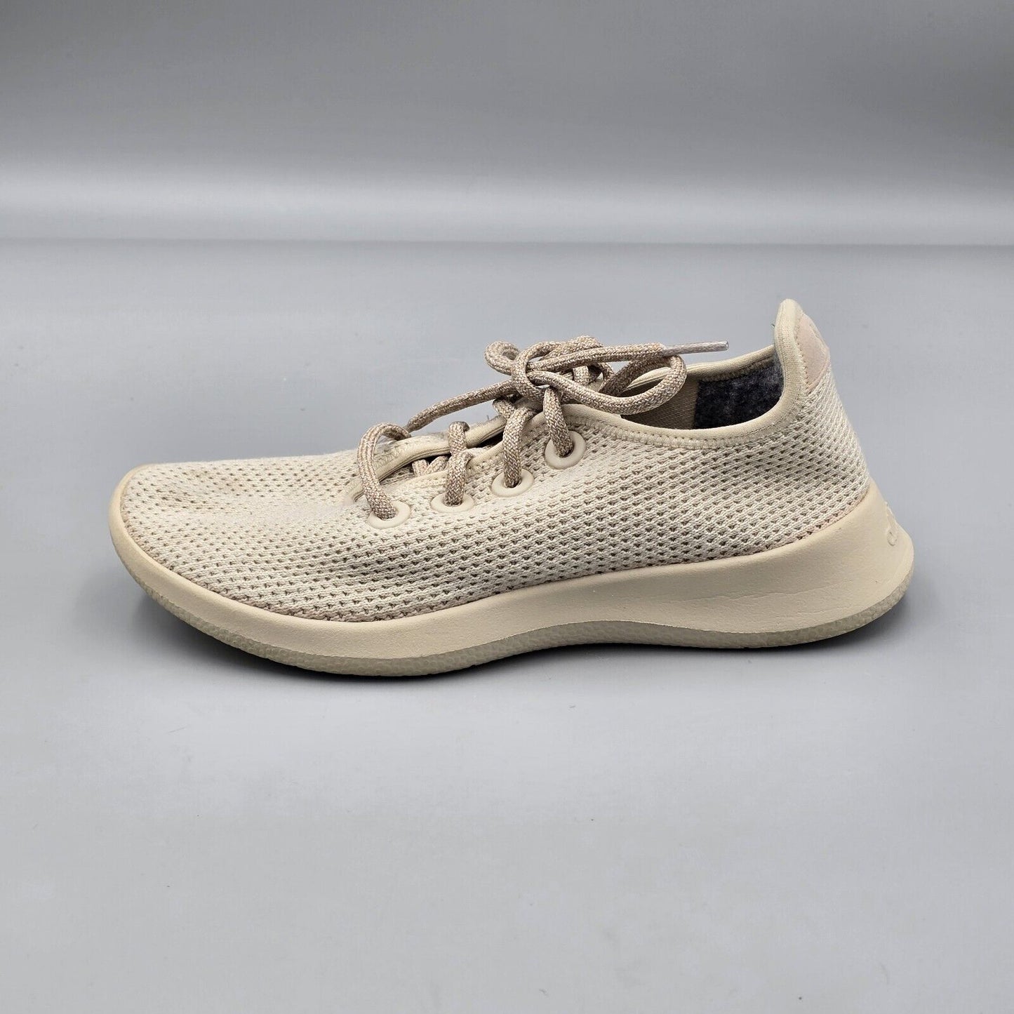 Allbirds Women's Size 7 Tree Runners Beige Mesh Lace Up Athletic Sneakers Shoes