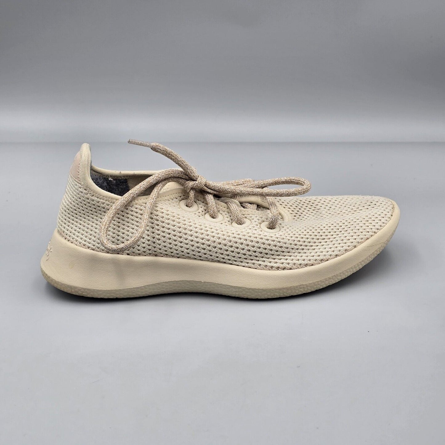 Allbirds Women's Size 7 Tree Runners Beige Mesh Lace Up Athletic Sneakers Shoes