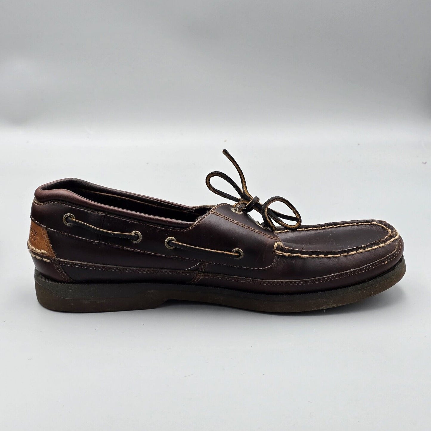 Sperry Top Sider Men’s Size 13 M Ameretto Leather Mako 2 Eye Boat Shoes