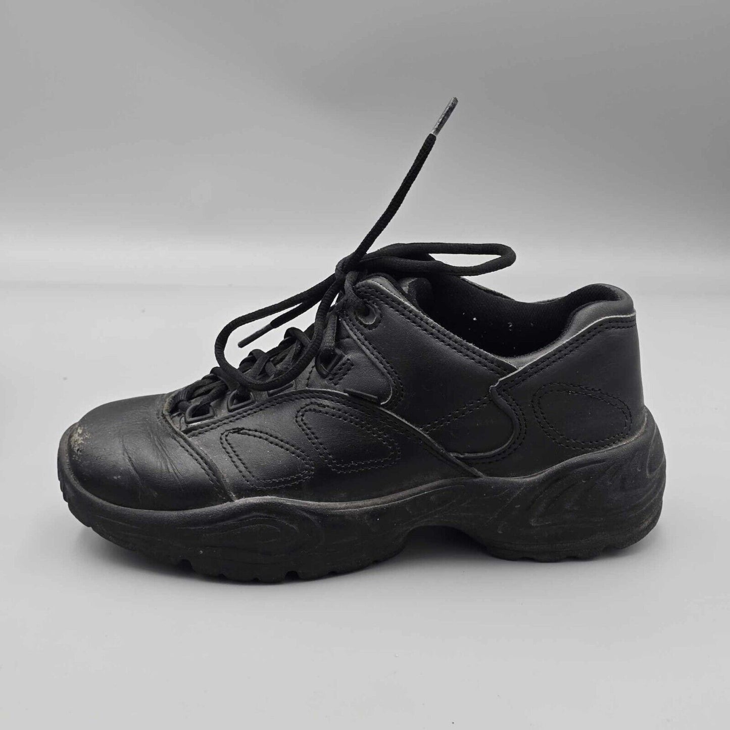 Reebok Women's Size 8.5 M Postal Express Black Leather Slip Resistant Work Shoes