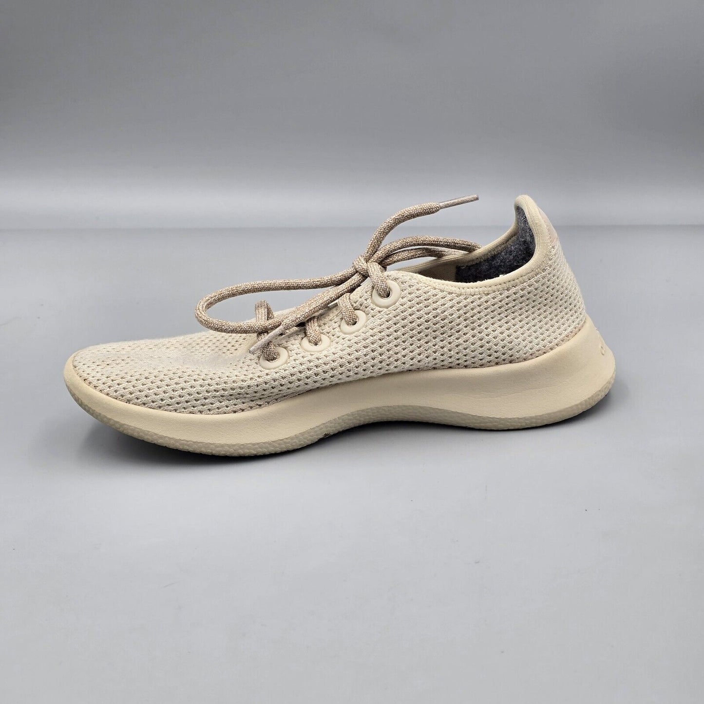 Allbirds Women's Size 7 Tree Runners Beige Mesh Lace Up Athletic Sneakers Shoes