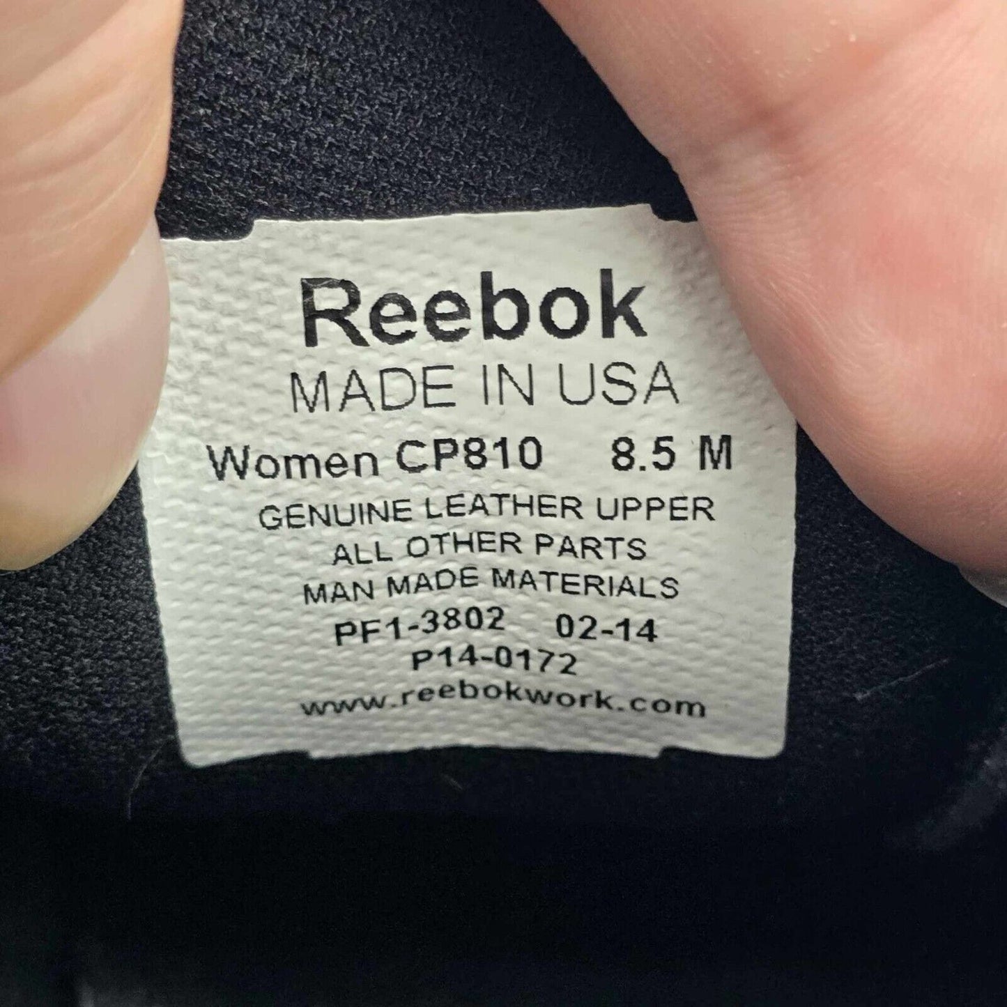 Reebok Women's Size 8.5 M Postal Express Black Leather Slip Resistant Work Shoes