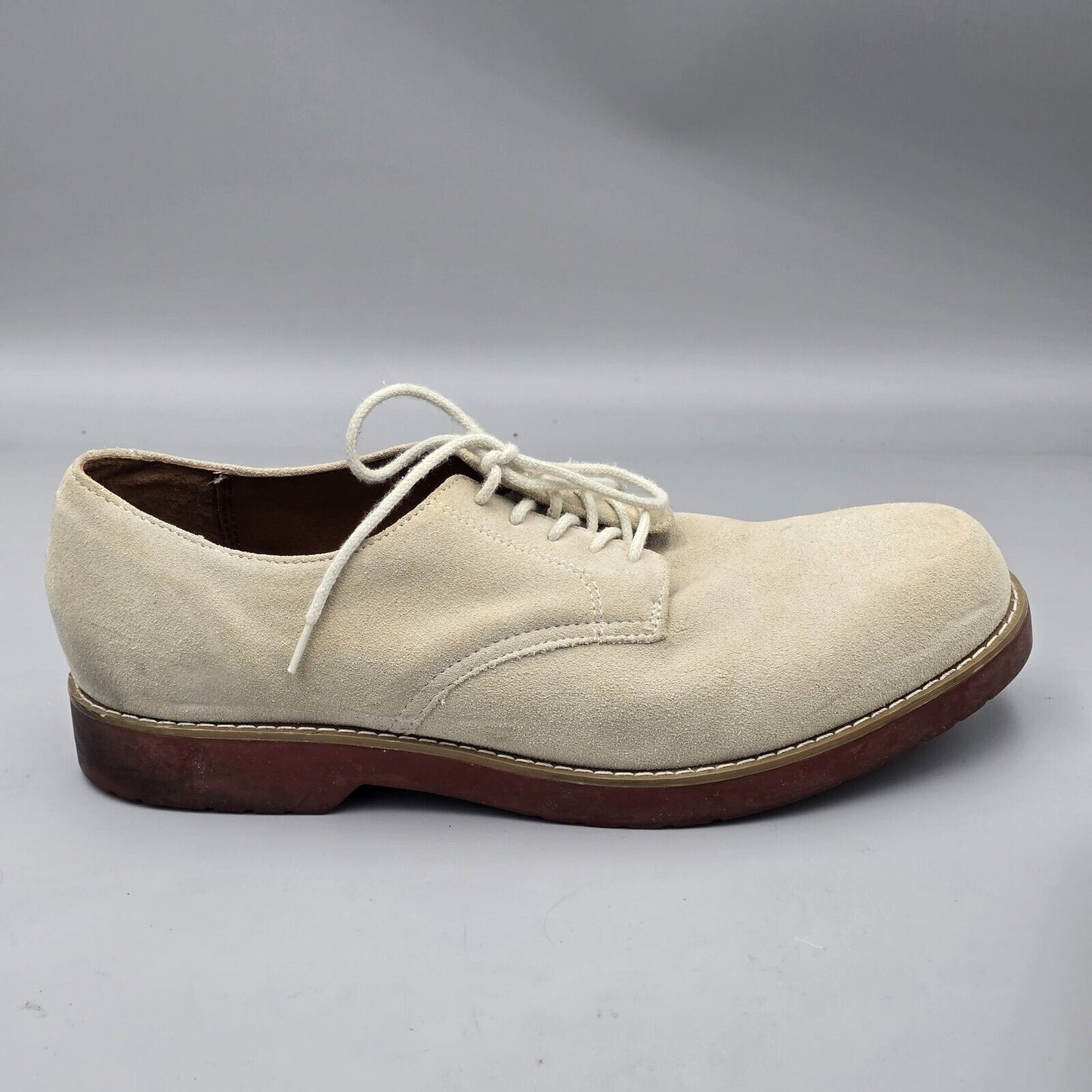 G.H. Bass & Co Men's Size 11 M Exeterm Beige Suede Casual Dress Oxfords Shoes