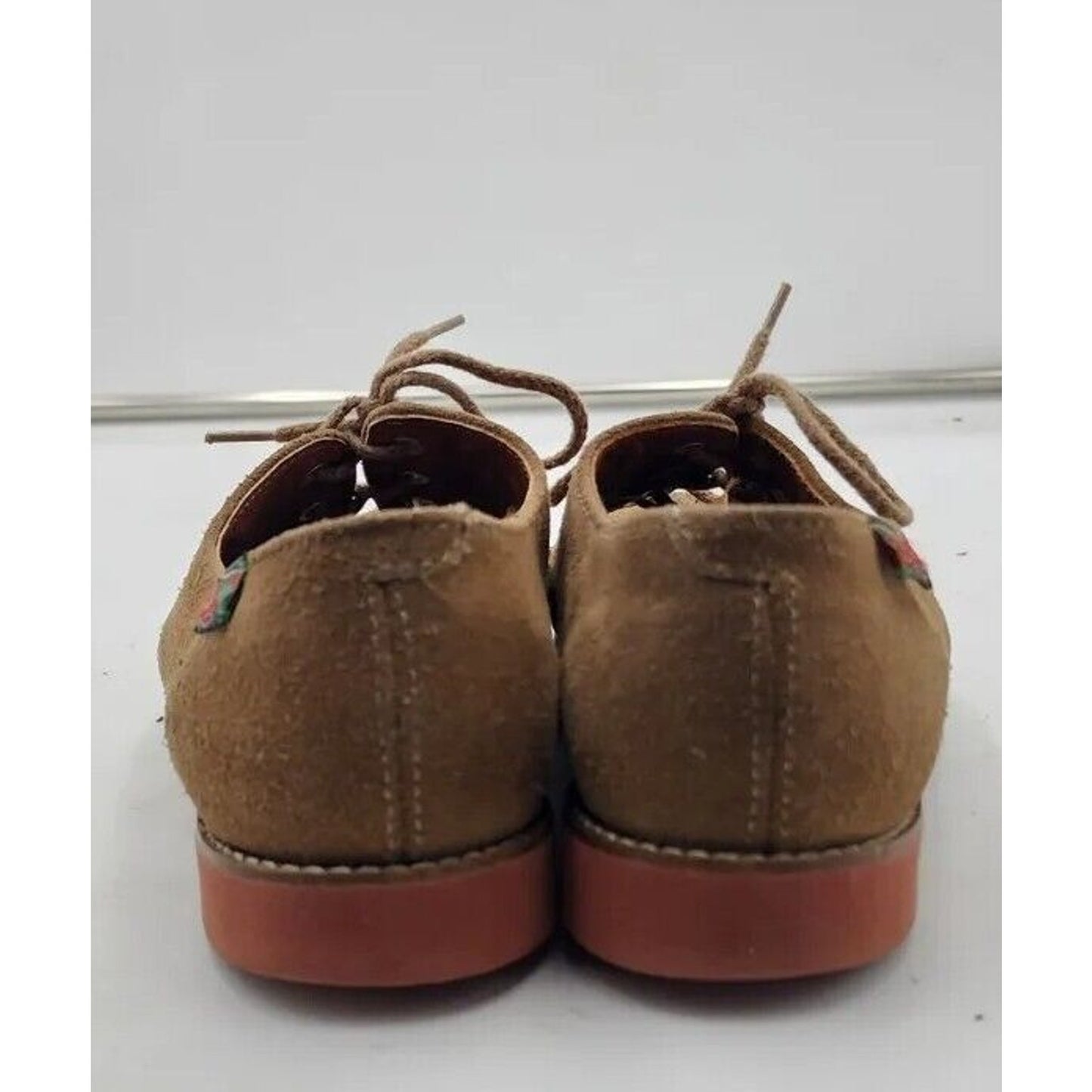 VTG GH Bass Women's Size 7 M Tan Suede Leather Lace Up Oxfords Shoes Bucks