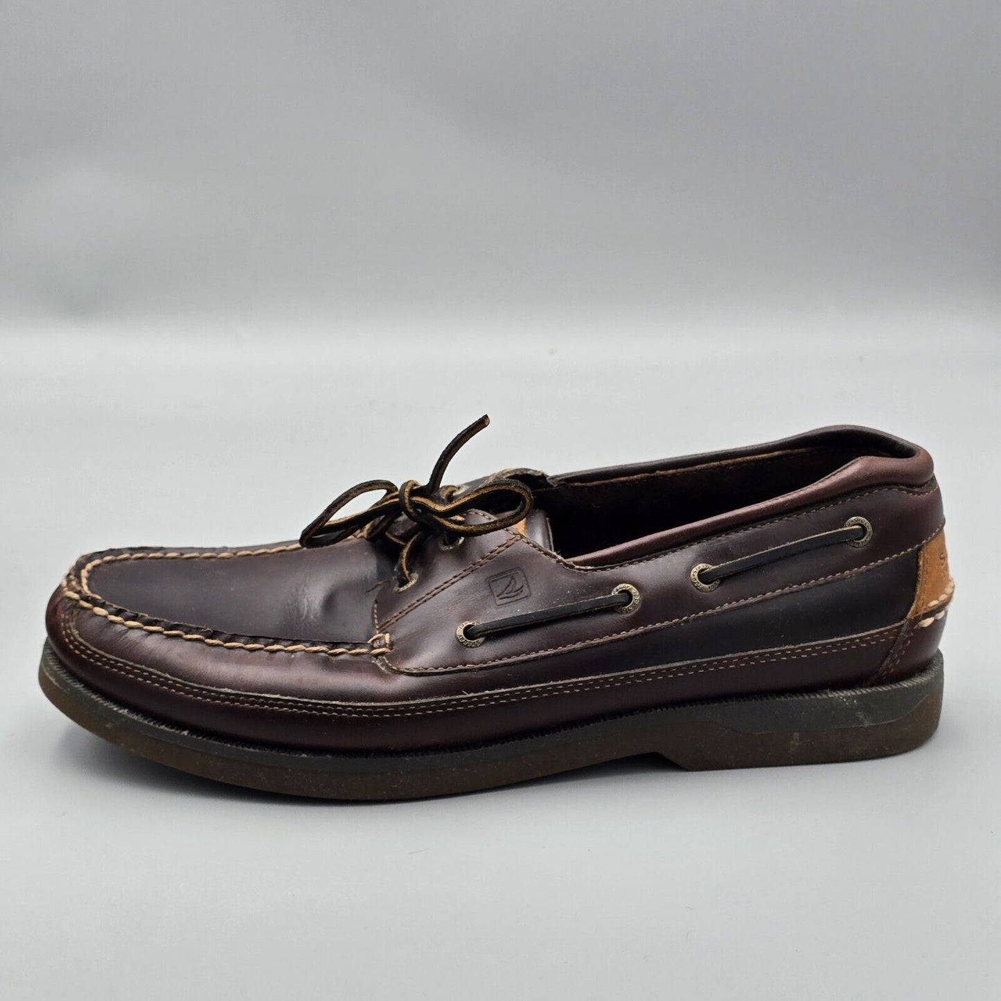 Sperry Top Sider Men’s Size 13 M Ameretto Leather Mako 2 Eye Boat Shoes