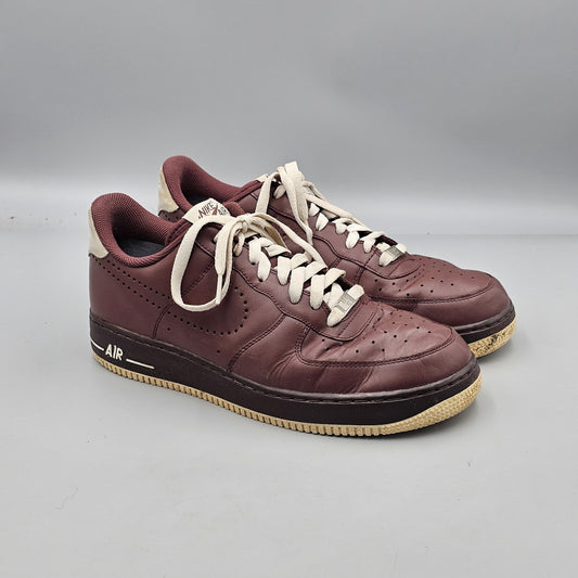 Nike Men's Size 10.5 US Air Force 1 Low Burgundy Sneakers 2010 READ 315122-603