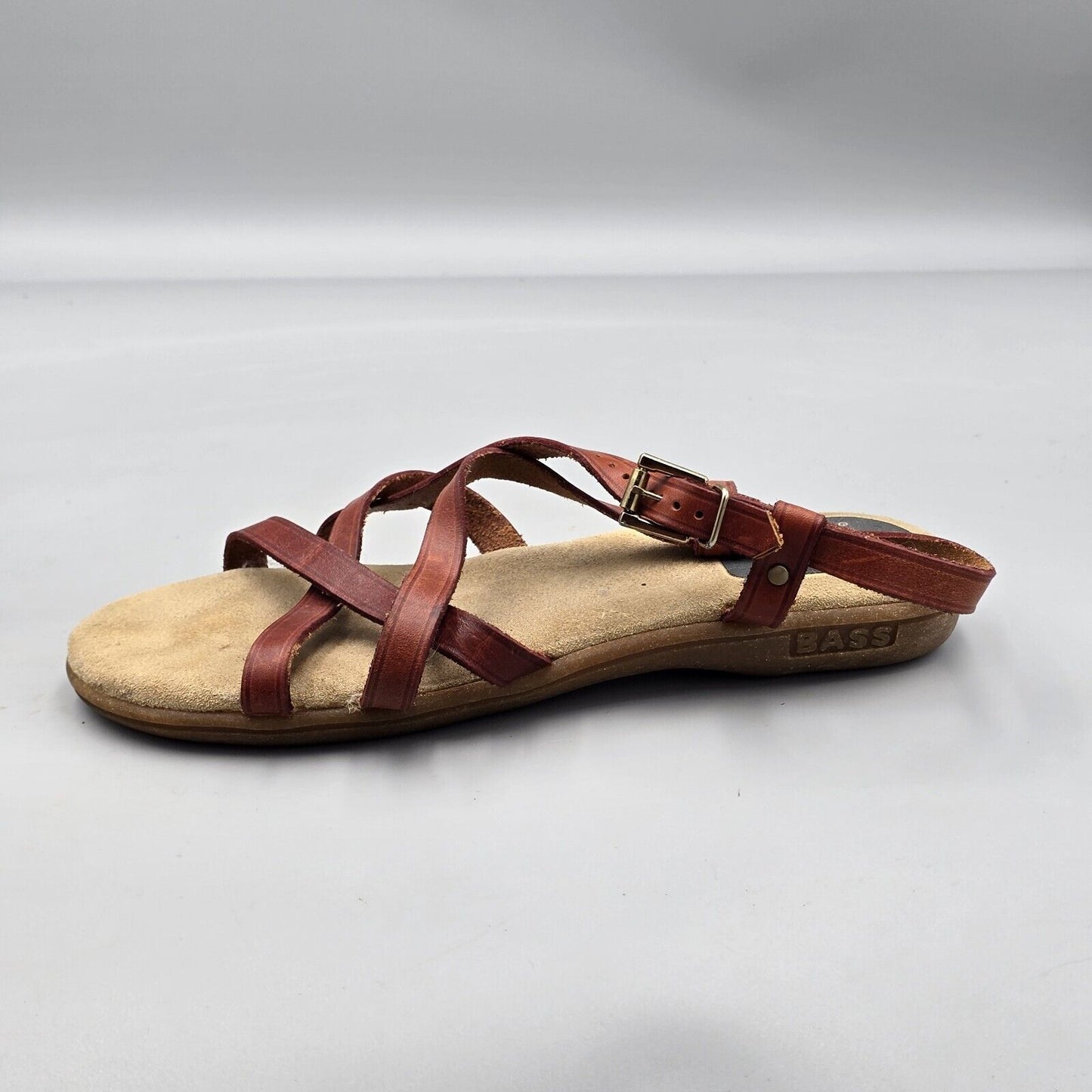 G.H. Bass Sunjuns Women's Size 9 M GUC Margie Brown Leather Strappy Sandals