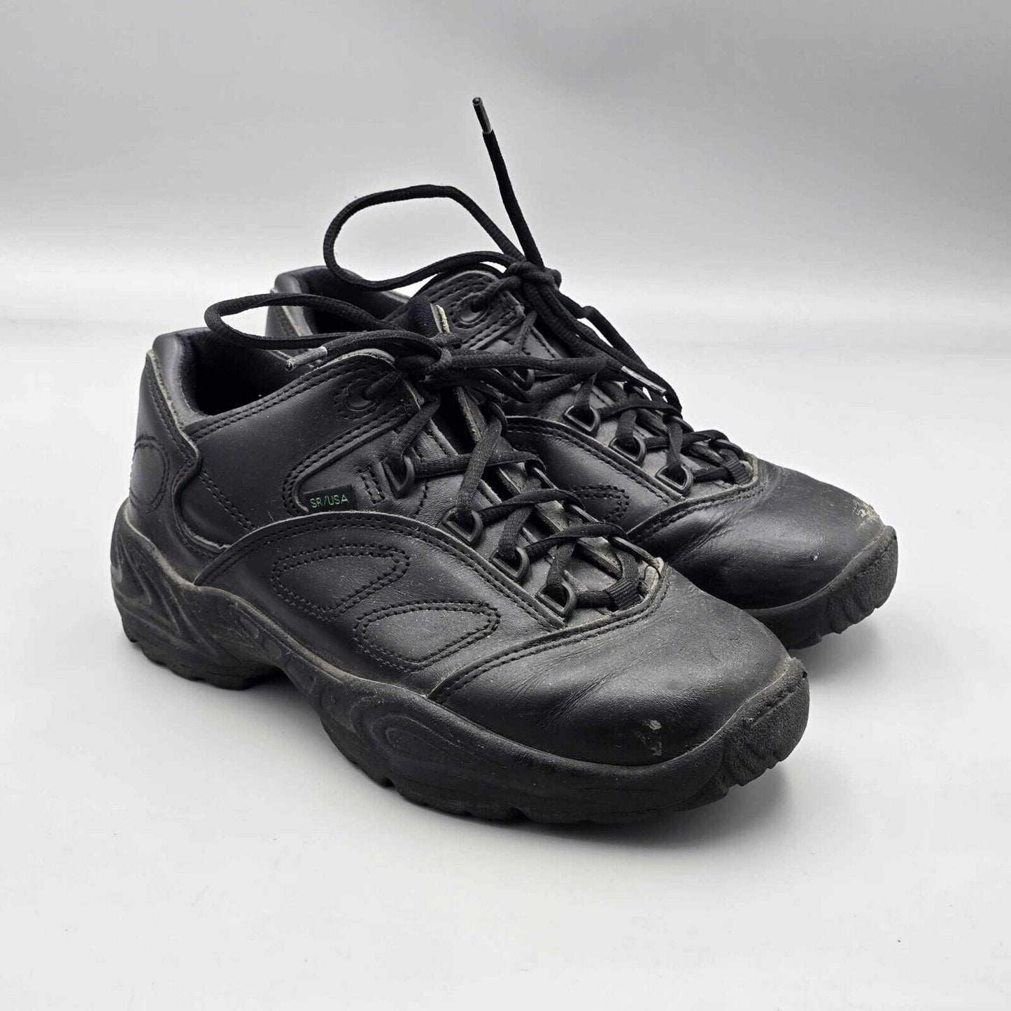 Reebok Women's Size 8.5 M Postal Express Black Leather Slip Resistant Work Shoes