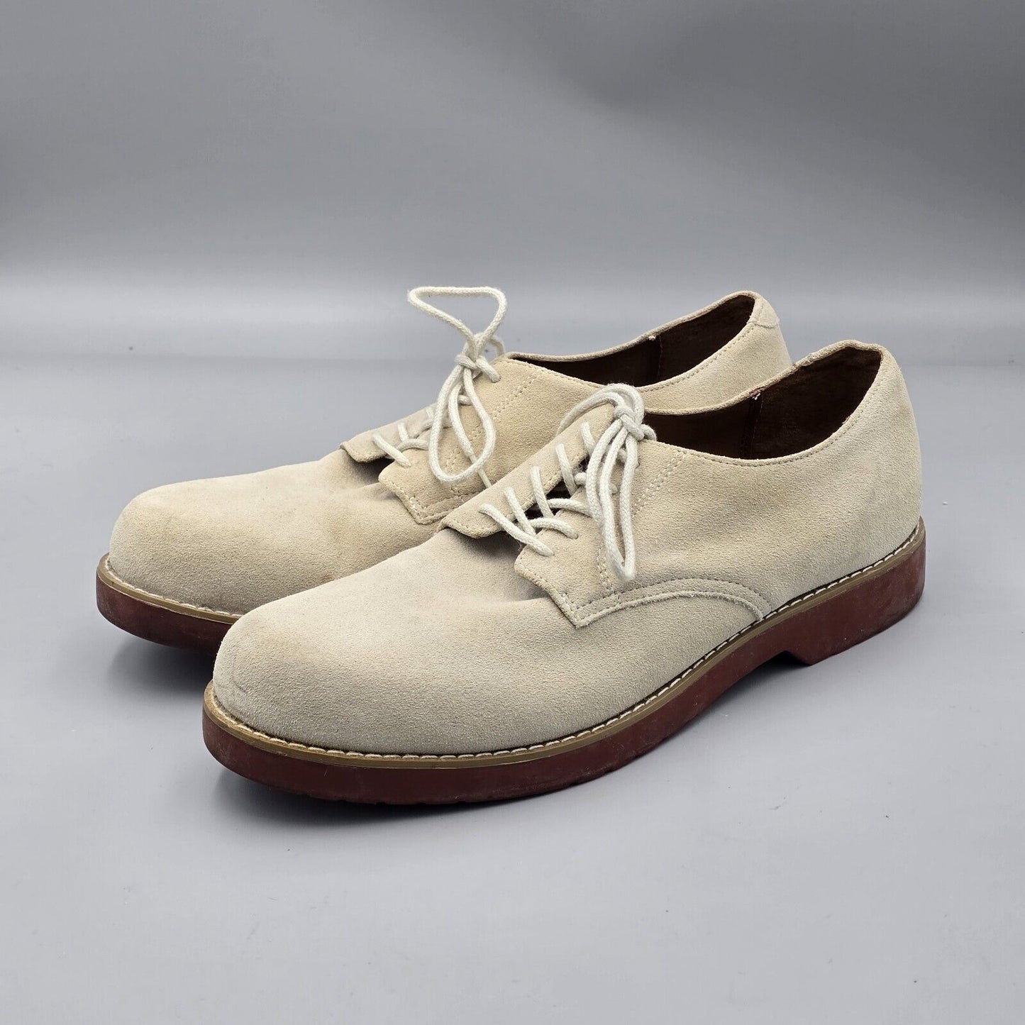 G.H. Bass & Co Men's Size 11 M Exeterm Beige Suede Casual Dress Oxfords Shoes