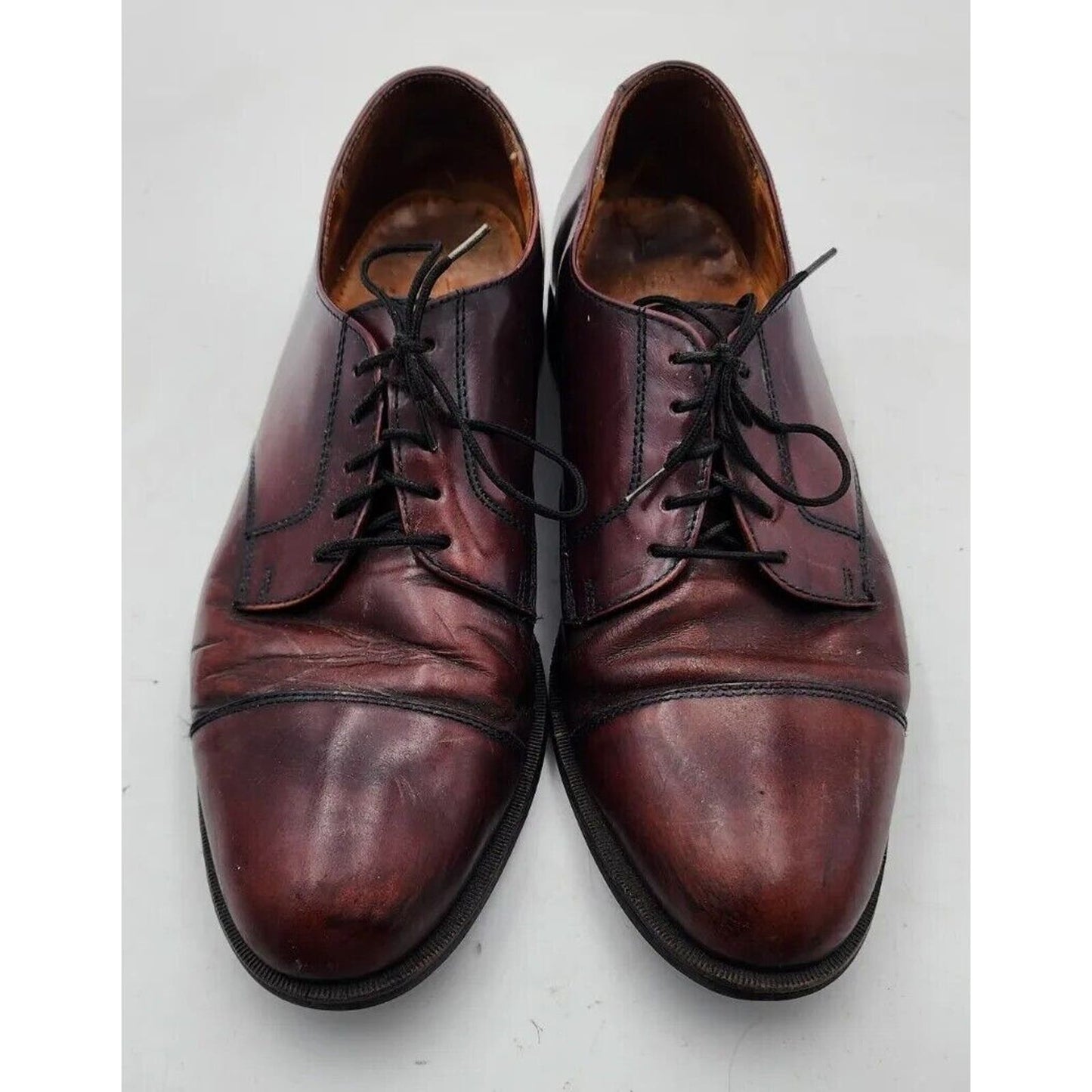 Cole Haan Crafted In Maine Burgundy Leather Oxfords Dress Shoes Men's Size 12 D