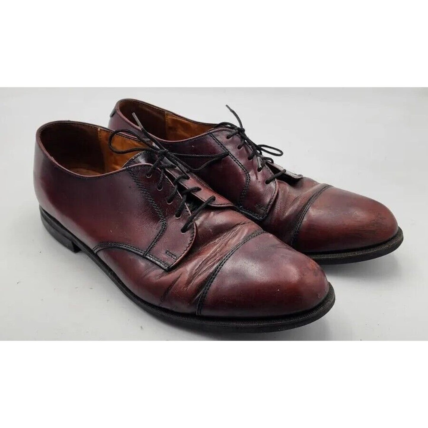 Cole Haan Crafted In Maine Burgundy Leather Oxfords Dress Shoes Men's Size 12 D