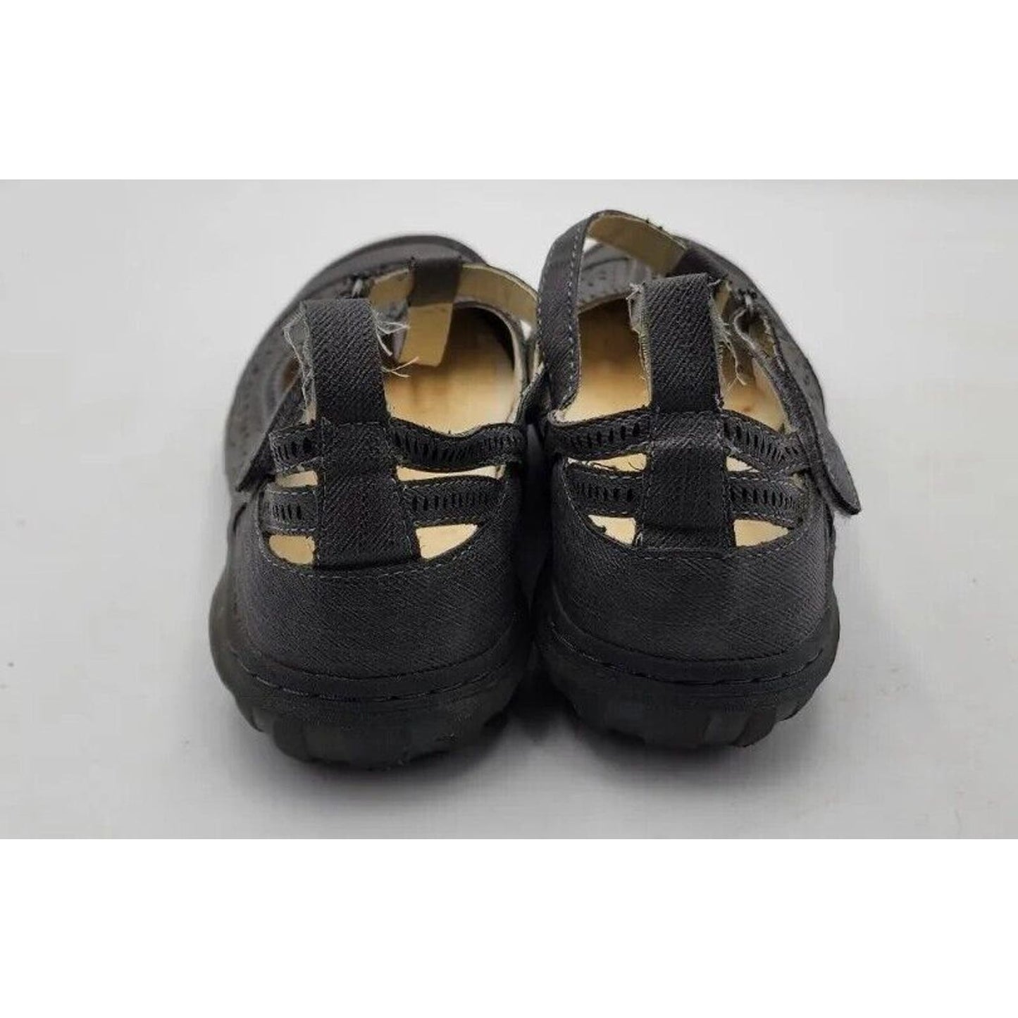 JBU By Jambu Sadie Gray T-Strap Memory Foam Sandals Shoes Women's Size 9 M US