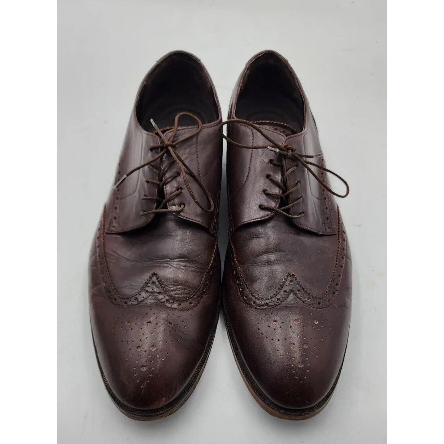 Cole Haan Grand OS Warren Dark Brown Leather Wing tip Oxfords Mens Size 12 M US